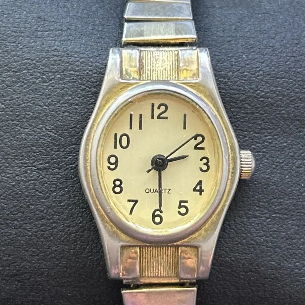 Advance Women’s Two Tone Stretch Band Quartz Watch